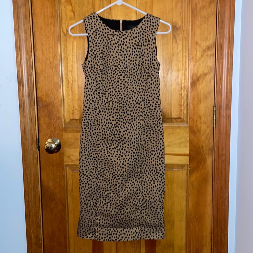 Cheetah j crew dress